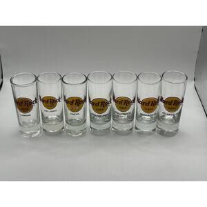 Hard Rock Cafe Shot Glass Lot Set of 7 Cities London Orlando Tokyo Philly More